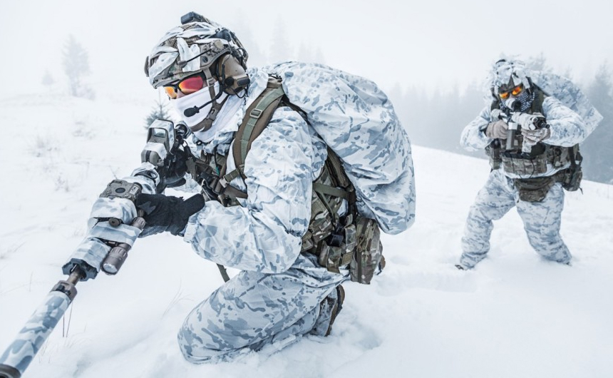 Soldiers in the snow