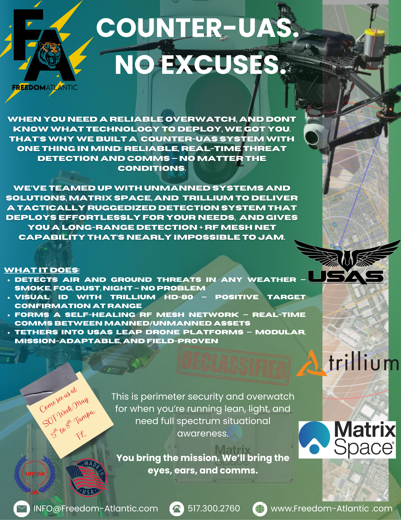 Counter UAS. No Excuses.